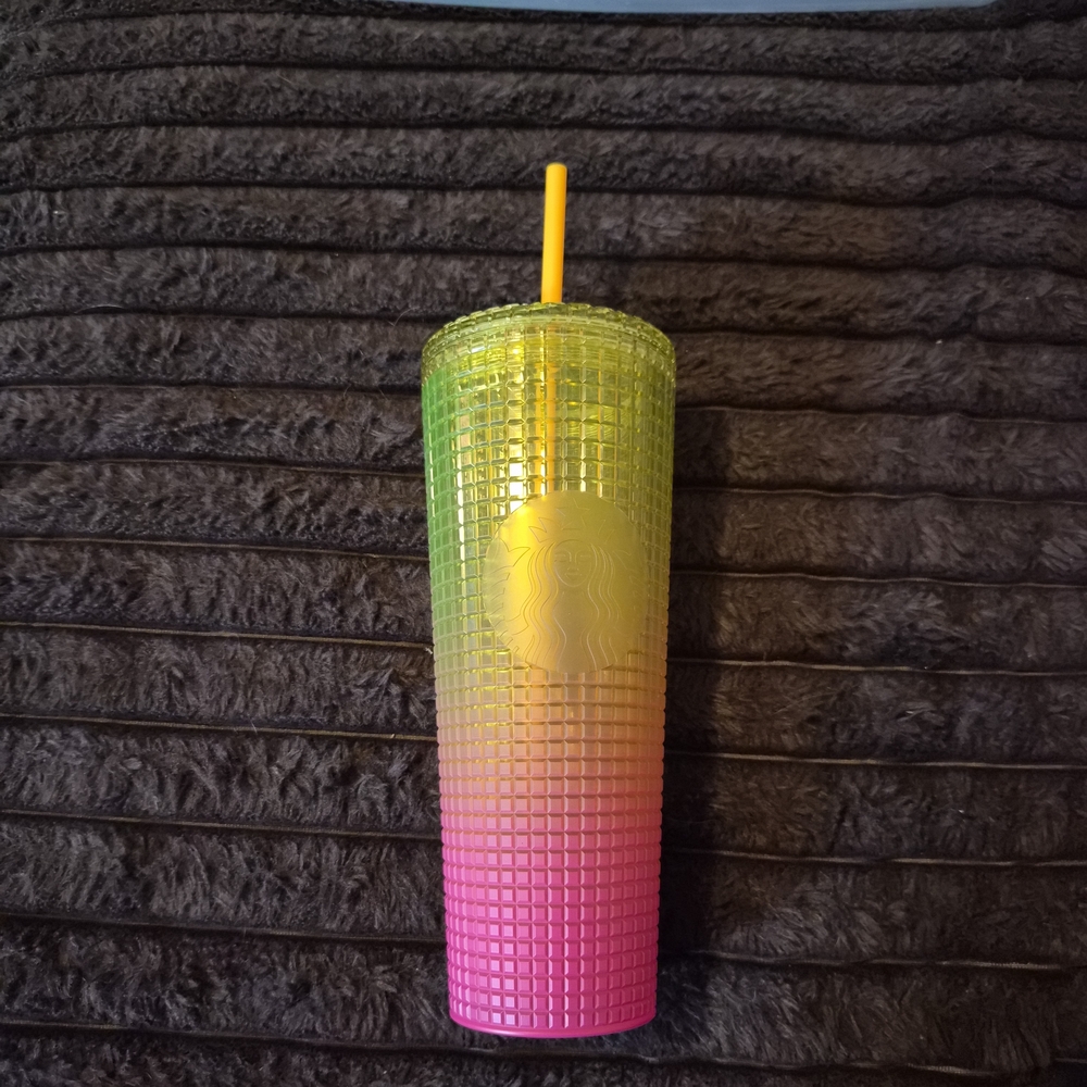 Gradient Tumbler with Straw